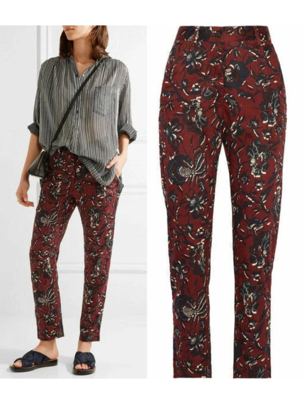 NEW etoile Isabel marant Janelle printed pants size 34